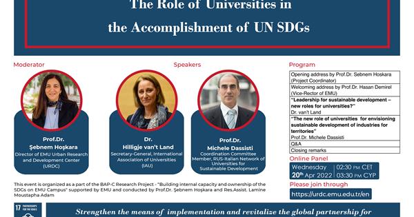 The Role of Universities in the Accomplishment of UN SDGs